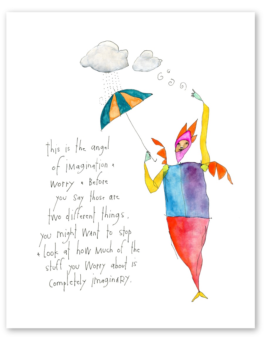 everyday angels: completely imaginary art print