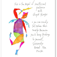everyday angels: insufficient patience art print