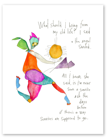 everyday angels: old life art print