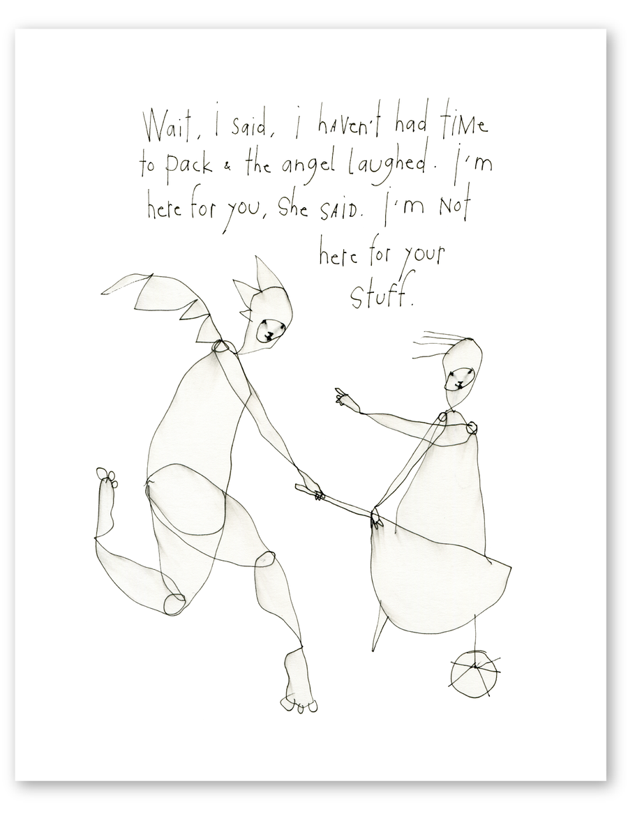 everyday angels: pack light art print