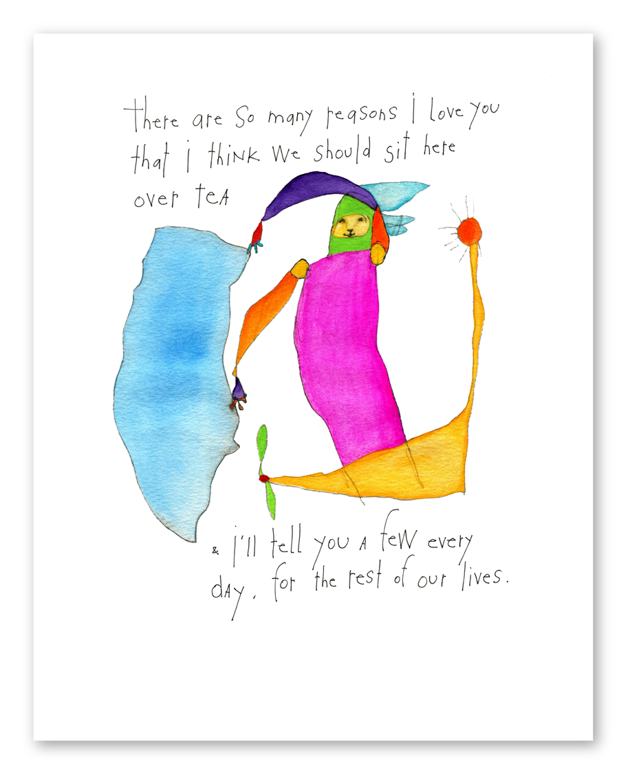 reasons for tea art print