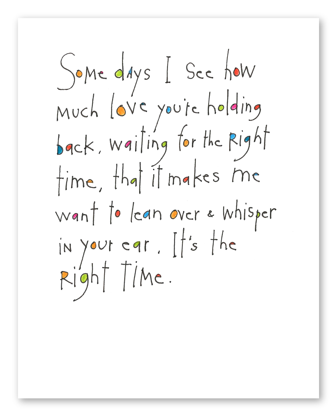 right time art print