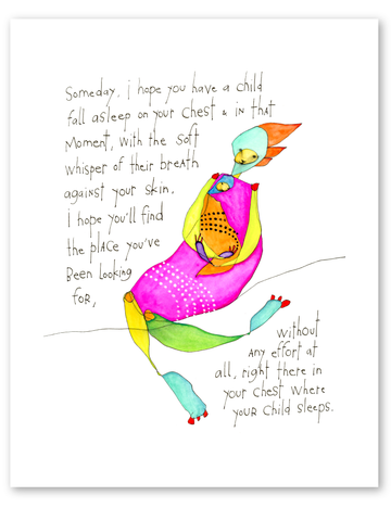sleeping child art print