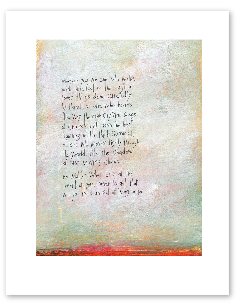 bird & brush: act of imagination art print