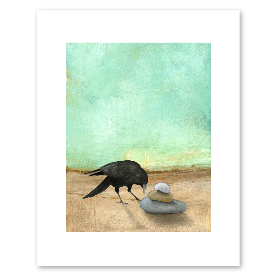 at the beach art print