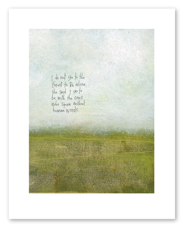 bird & brush: child of the forest art print