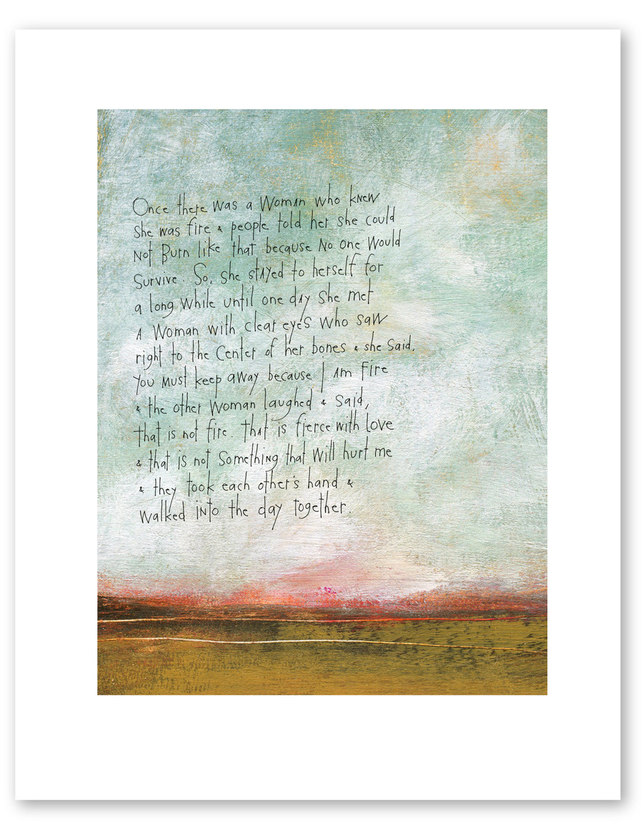 bird & brush: fierce with love art print