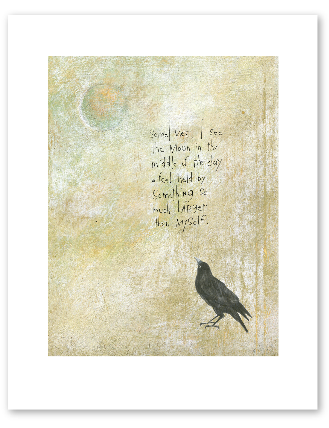bird & brush: midday moon art print