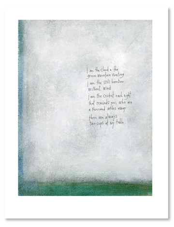 bird & brush: two cups art print