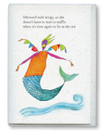 greeting card: mermaid with wings