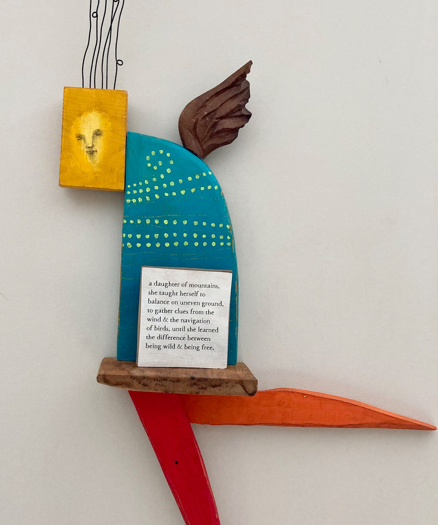 available at Titcomb's Bookshop in Sandwich, MA ||  story keeper sculpture: bookworm