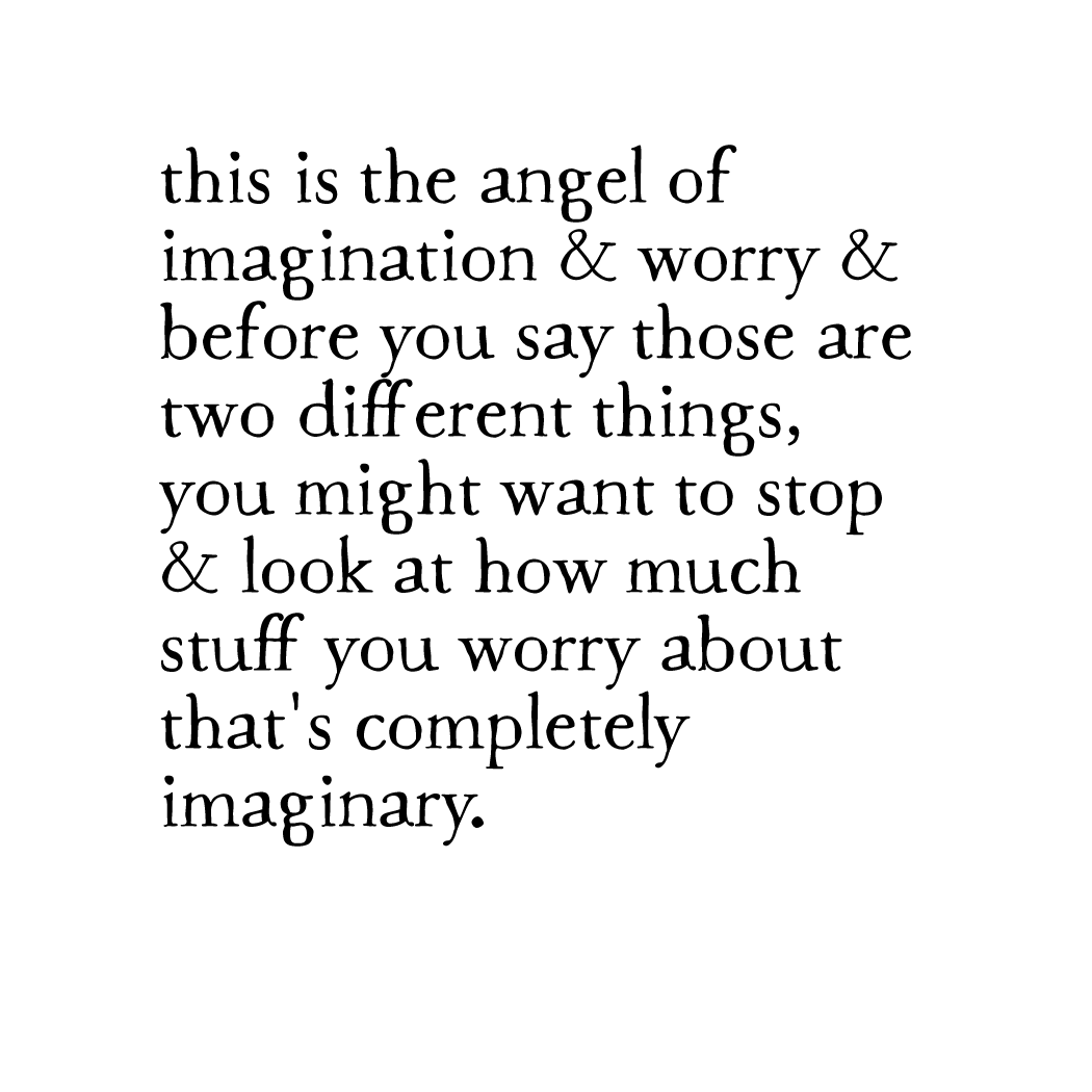 everyday angels: completely imaginary art print