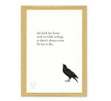 bird & brush: invisible ceilings flat card
