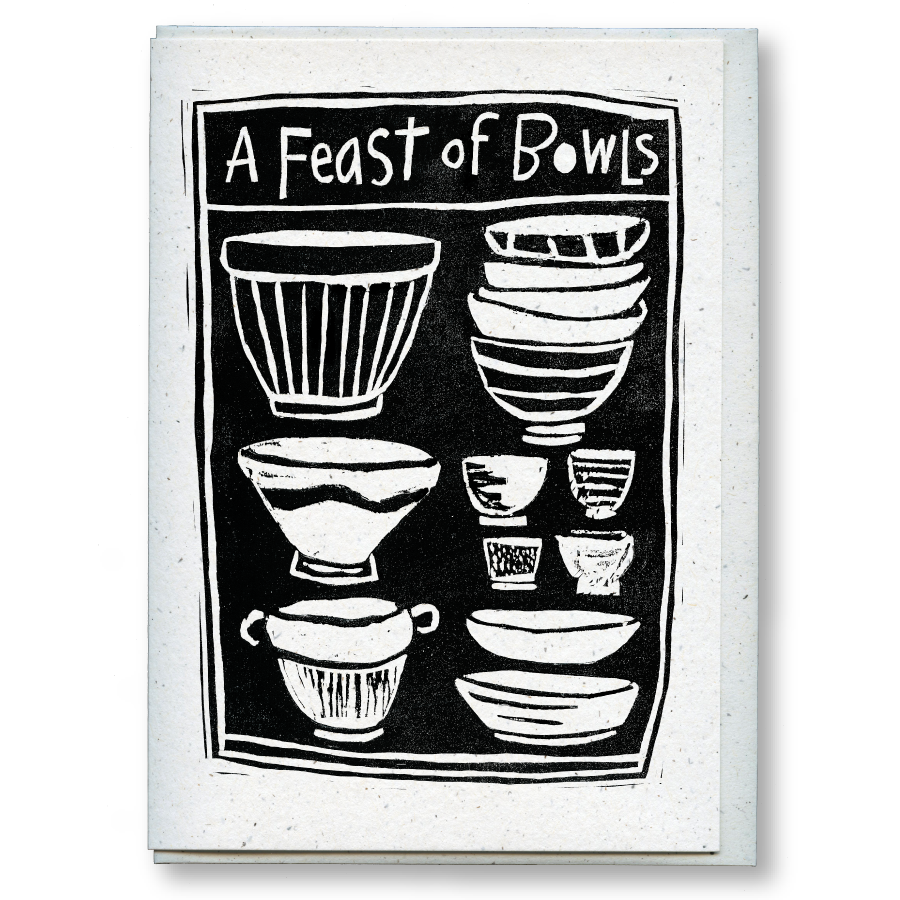 greeting card: a feast of bowls