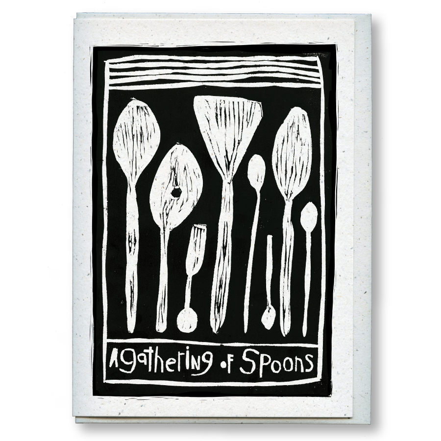 greeting card: gathering of spoons