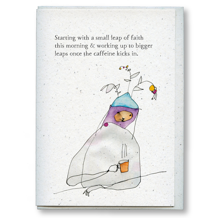 greeting card: leap of faith