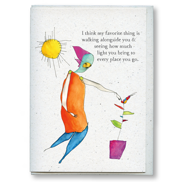 greeting card: light touch