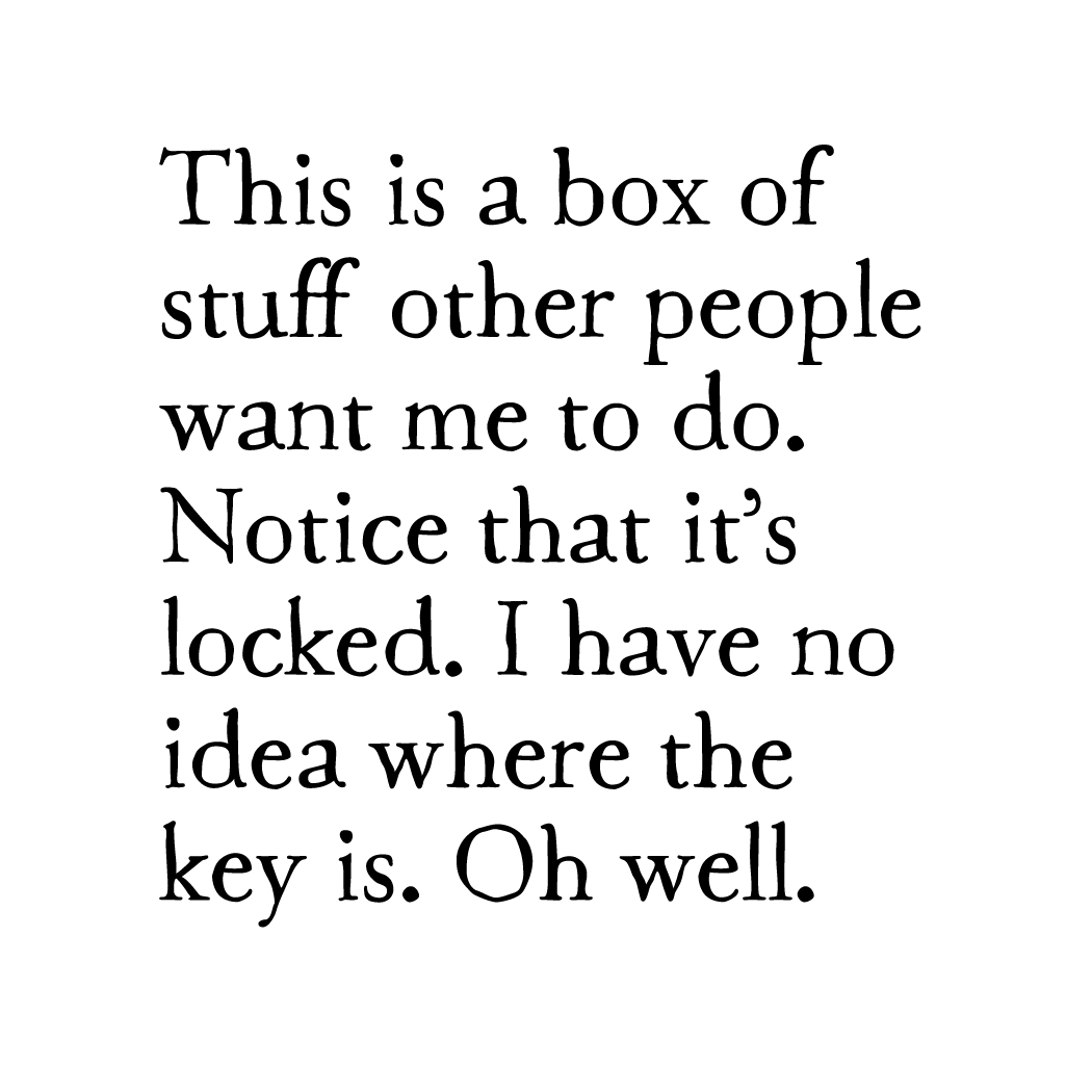 greeting card: lock box