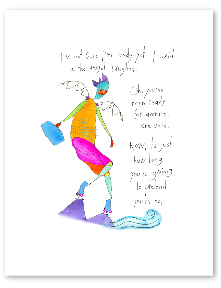 everyday angels: make believe art print