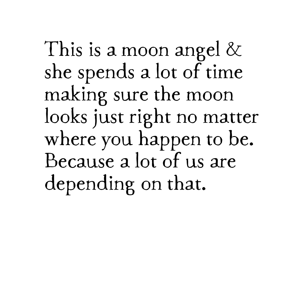 everyday angels: moon angel art print