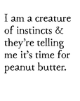 peanut butter instinct art print