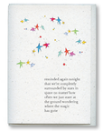 greeting card: reminded by stars