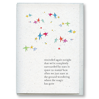 greeting card: reminded by stars