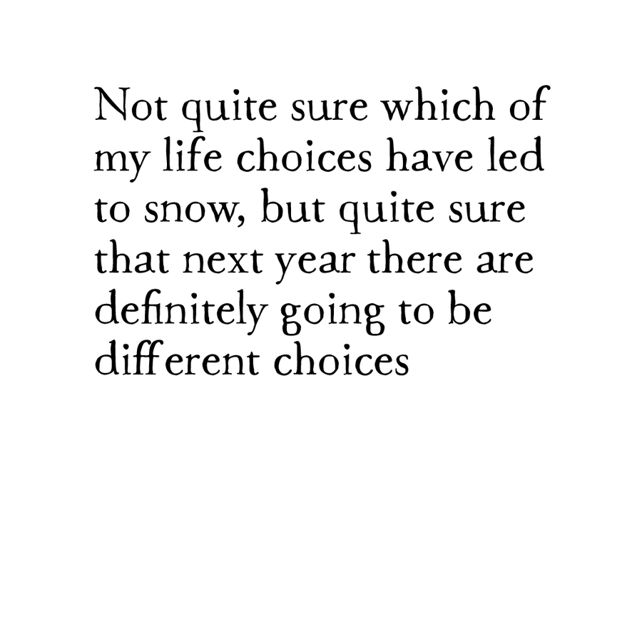 snow choice art print