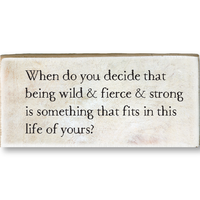 whispers: wild & fierce & strong